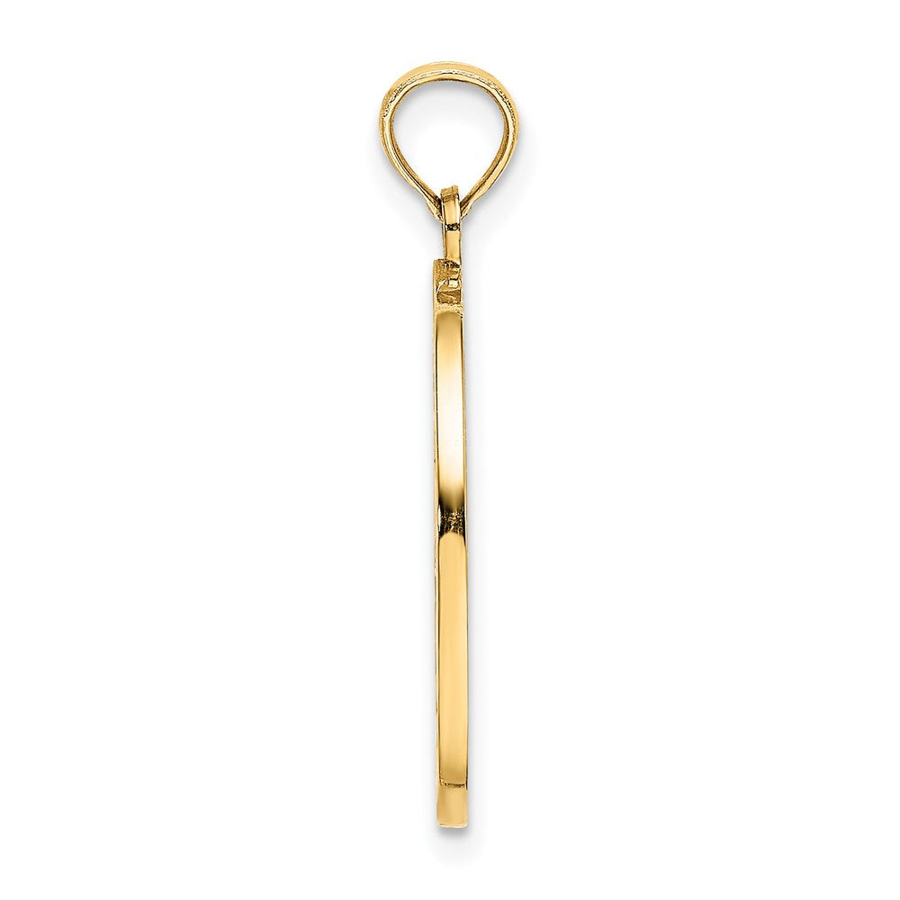 14k Yellow Gold Enameled Reversible CHILDS PRAYER w/Girl Charm