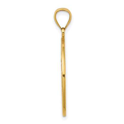 14k Yellow Gold w/ Enamel Hummingbirds and Flowers In Circle Charm