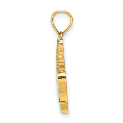 14k Yellow Gold w/ Enamel Corn with Peeled Husk Charm