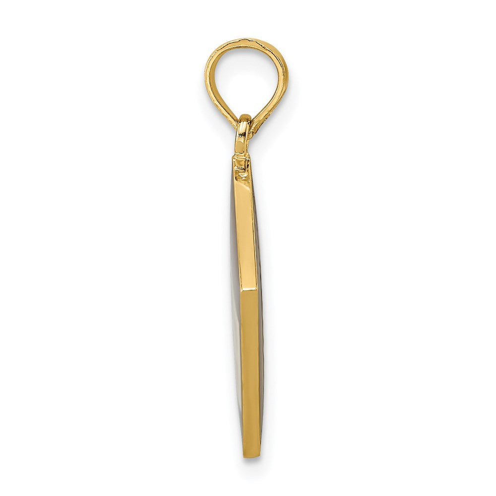 14k Yellow Gold W/ Black Enamel 3-D Cook Book Charm