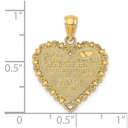 14k Yellow Gold LOVE IS...HEART Charm