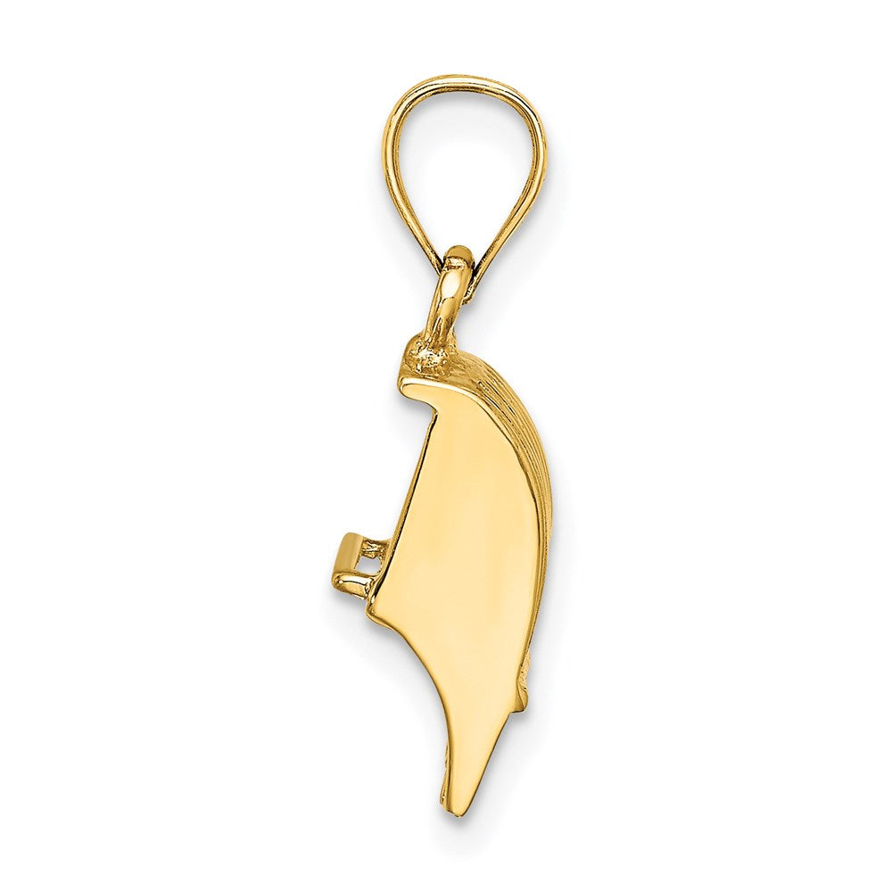 14k Yellow Gold 3D Cranberry Scoop Charm