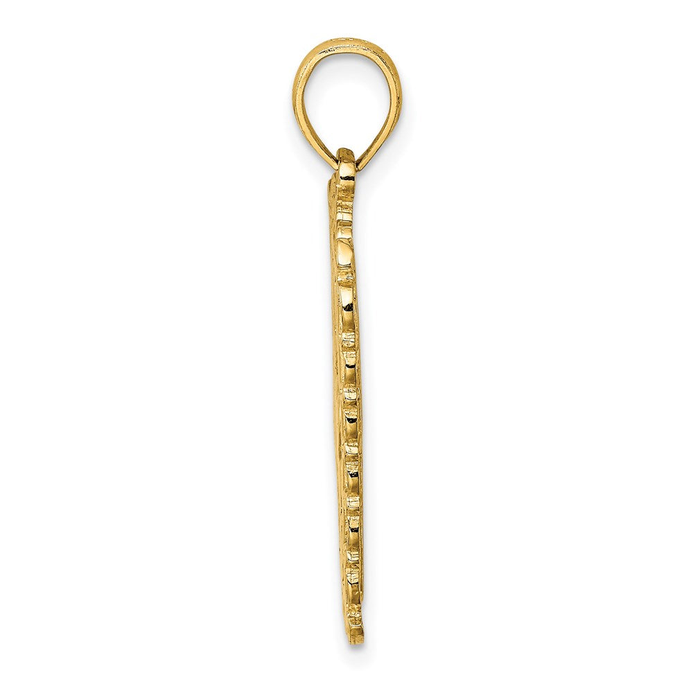 14k Yellow Gold Hearts w/ Ace Playing Cards Charm