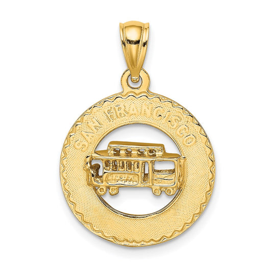 14k Yellow Gold SAN FRANCISCO w/Cable Car Charm