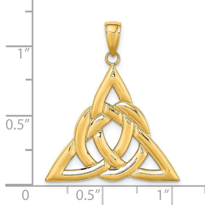 14k Yellow Gold Polished Large Celtic Trinity Knot Charm