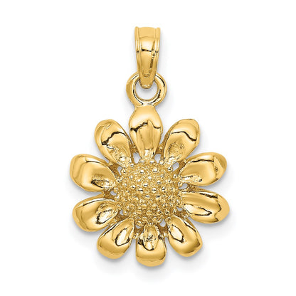 14k Yellow Gold Sunflower Charm