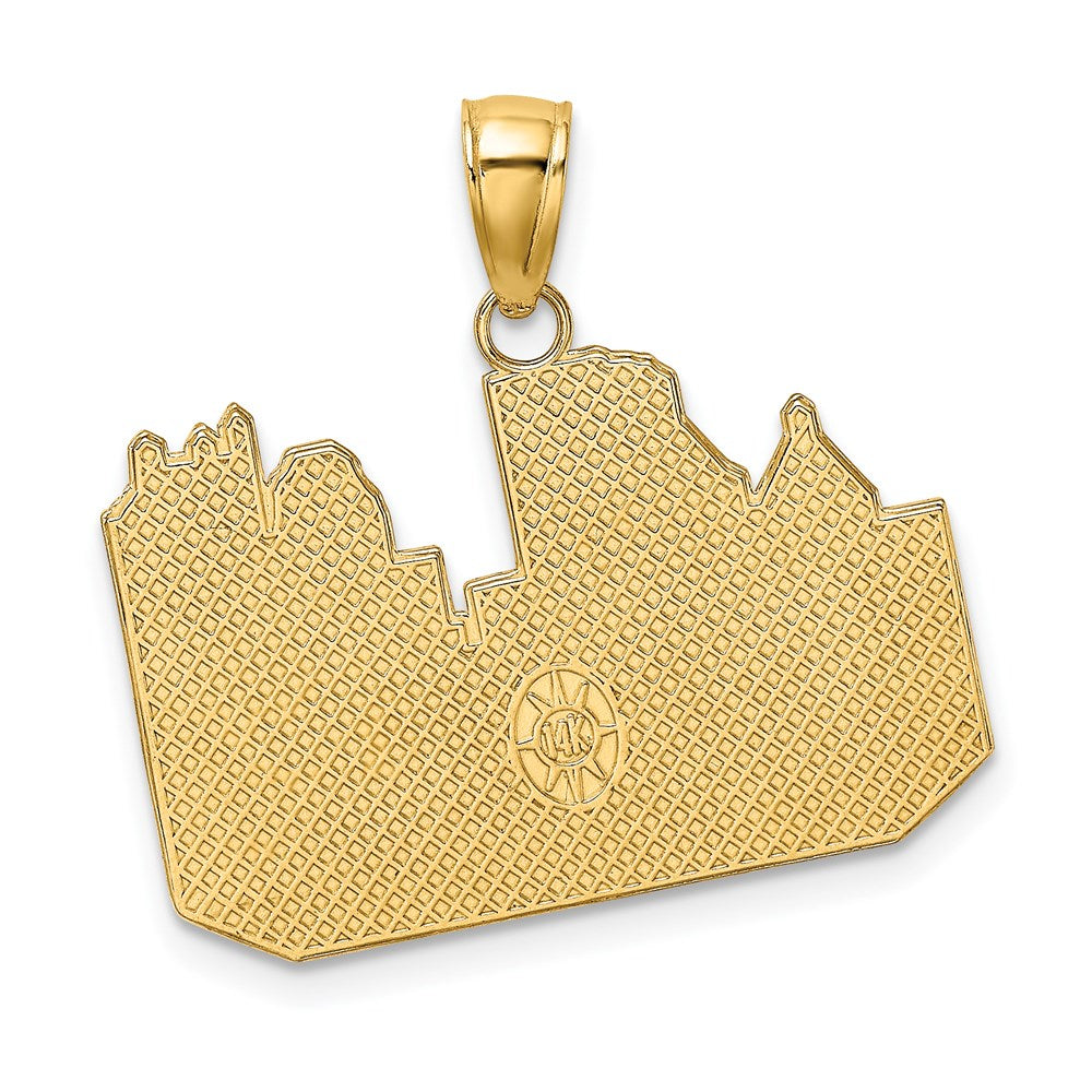 14k Yellow Gold Pittsburgh Skyline Charm
