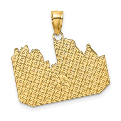 14k Yellow Gold Pittsburgh Skyline Charm