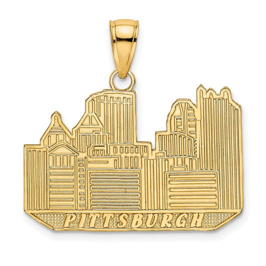 14k Yellow Gold Pittsburgh Skyline Charm