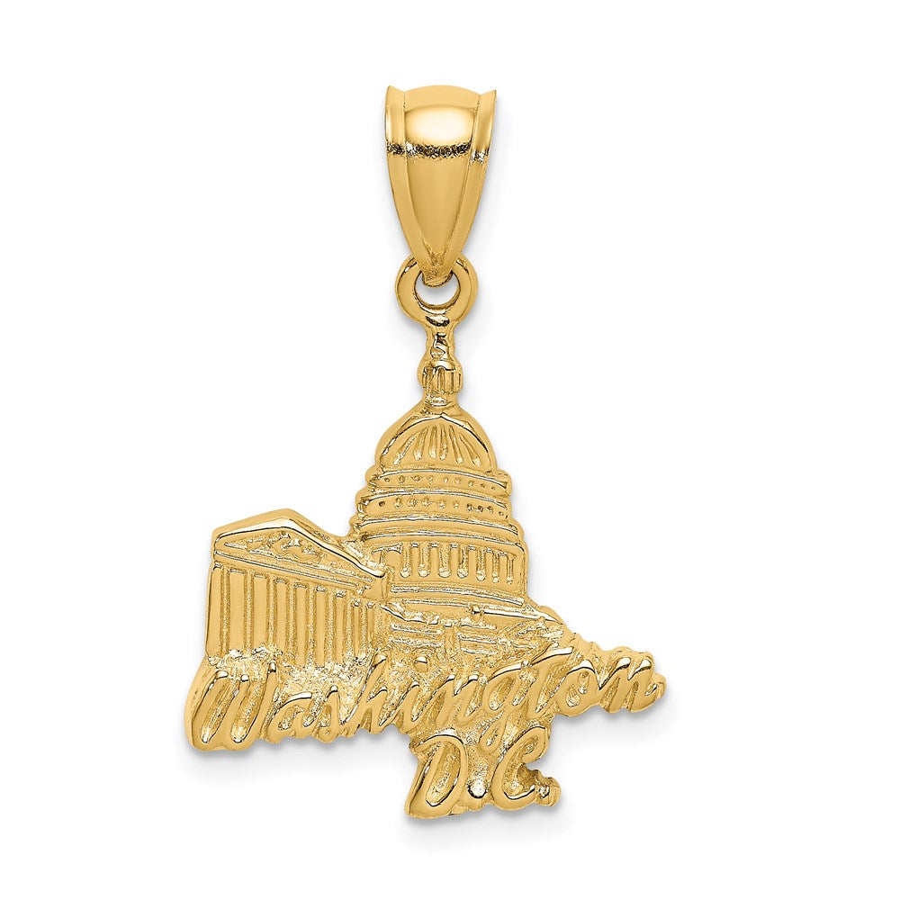 14k Yellow Gold WASHINGTON D.C. Capital Building Profile Charm