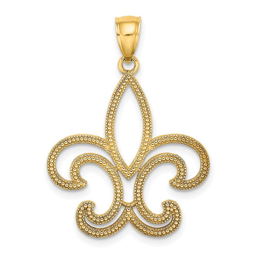 14k Yellow Gold Fleur-de-Lis Charm