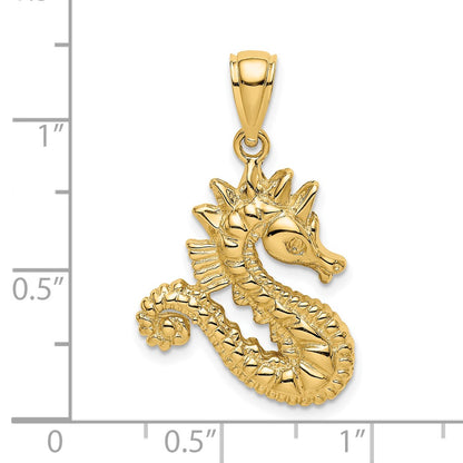 14k Yellow Gold Seahorse Charm