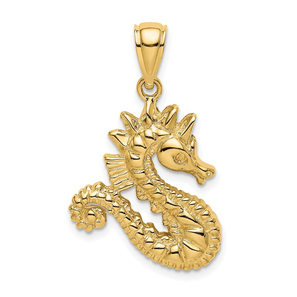 14k Yellow Gold Seahorse Charm