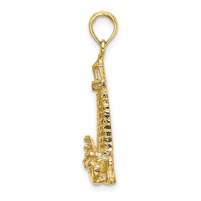 14k Yellow Gold Lighthouse W/ Wave Charm