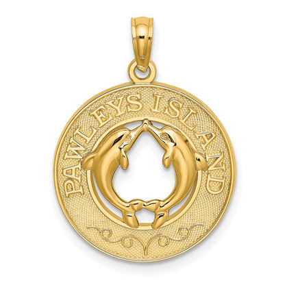 14k Yellow Gold PAWLEYS ISLAND Dolphin Charm