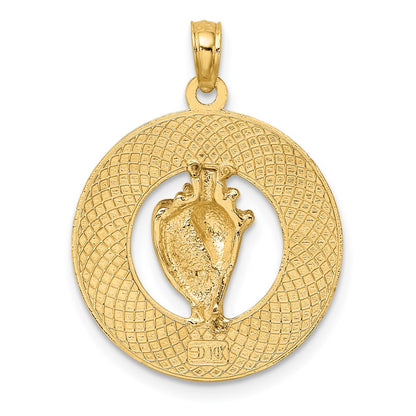 14k Yellow Gold PAWLEYS ISLAND Conch Shell Charm