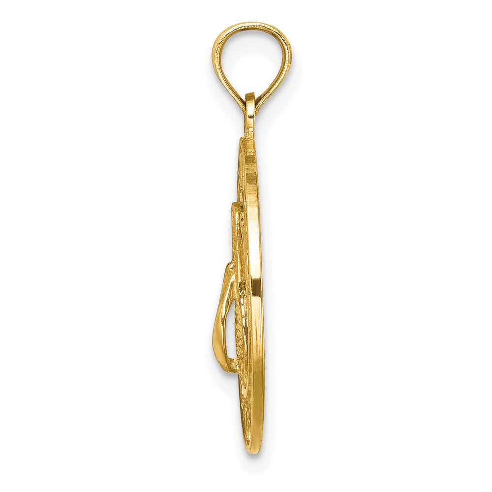 14k Yellow Gold OCEAN CITY w/ Flip-Flop Charm