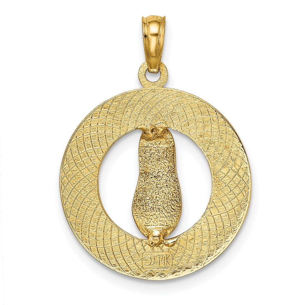 14k Yellow Gold OCEAN CITY w/ Flip-Flop Charm