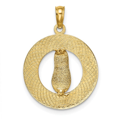 14k Yellow Gold OCEAN CITY w/ Flip-Flop Charm