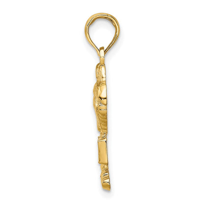 14k Yellow Gold SAINT AUGUSTINE Palm Tree Charm