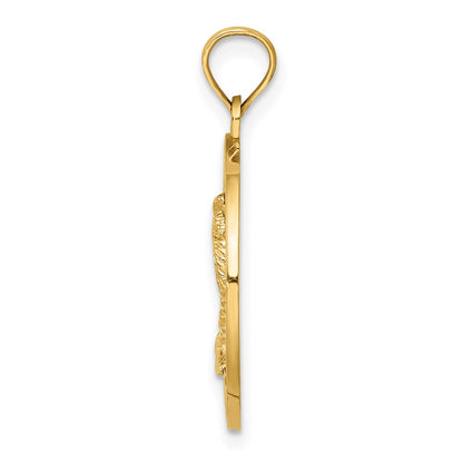 14k Yellow Gold FLORIDA w/Palm Tree  Circle Charm