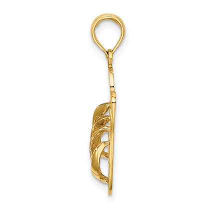 14k Yellow Gold TURKS AND CAICOS Double Flip-Flop Charm
