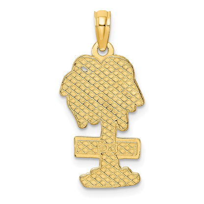 14k Yellow Gold NAPLES Palm Tree Charm