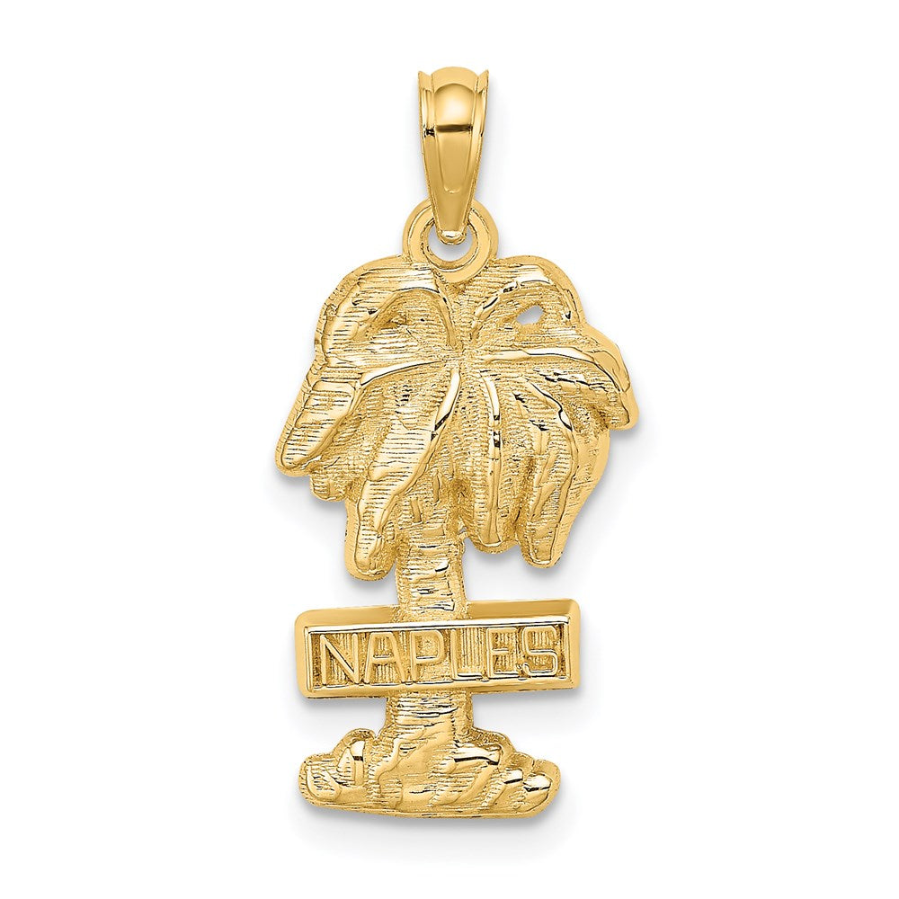 14k Yellow Gold NAPLES Palm Tree Charm