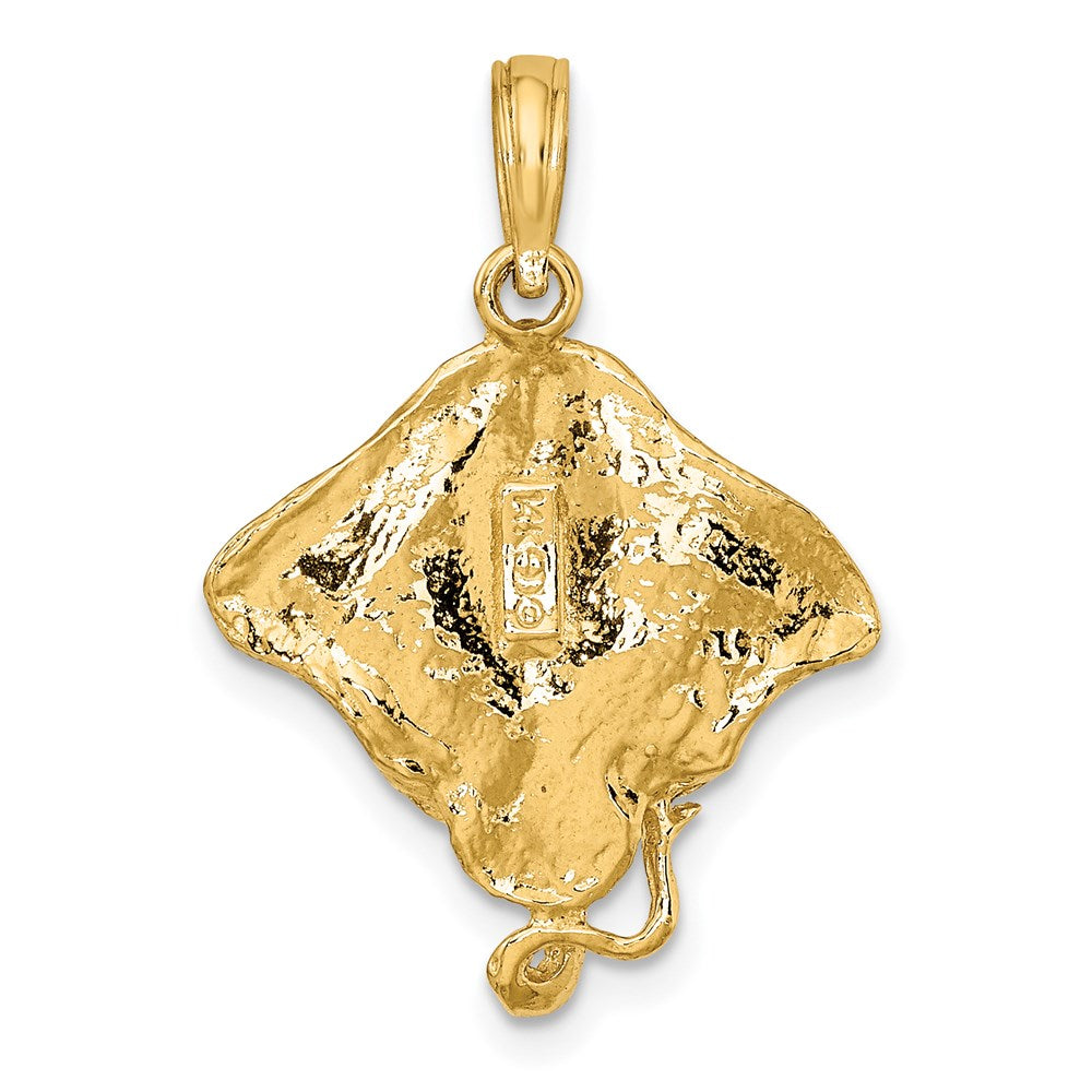 14k Yellow Gold Stingray Charm