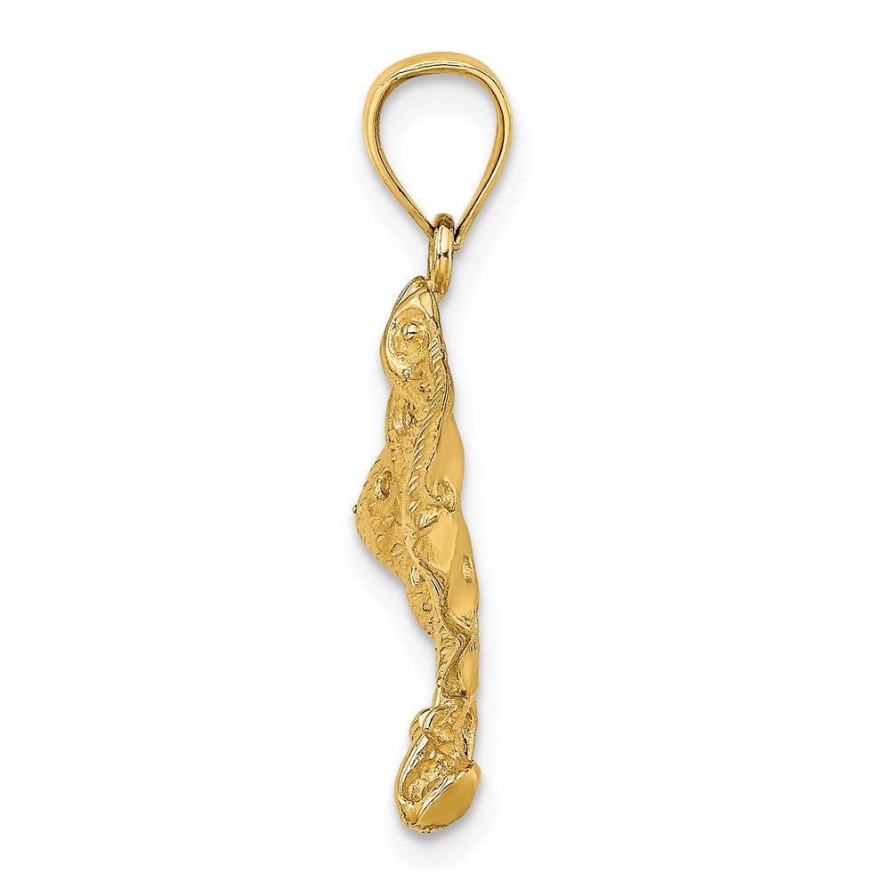 14k Yellow Gold Spotted Eagle Ray with Holes Charm