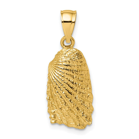 14k Yellow Gold Shell Charm