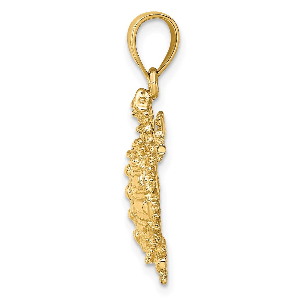 14k Yellow Gold Land Turtle Charm