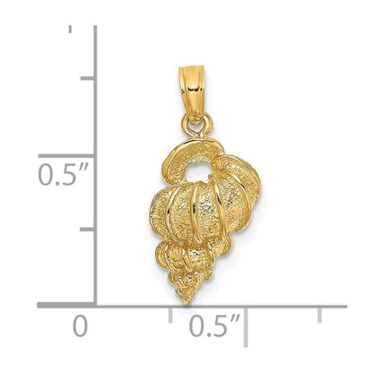 14k Yellow Gold Wentletrap Shell Charm