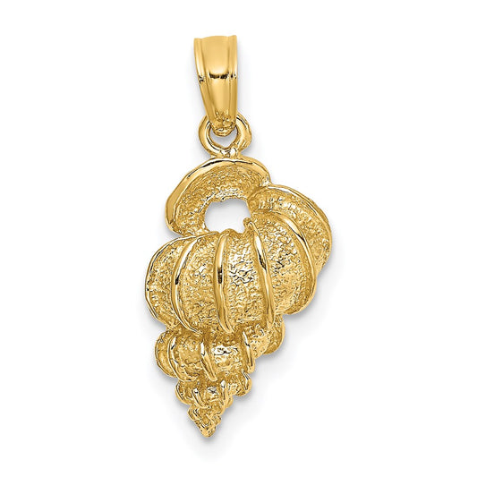 14k Yellow Gold Wentletrap Shell Charm