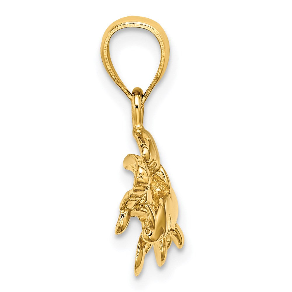 14k Yellow Gold Polished Triple Manatee Charm