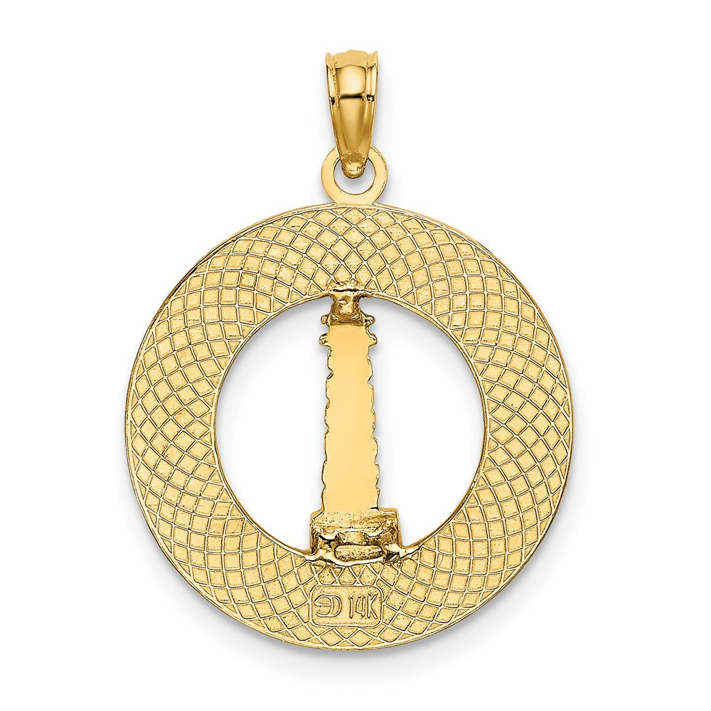 14k Yellow Gold MYSTIC CT Lighthouse Charm