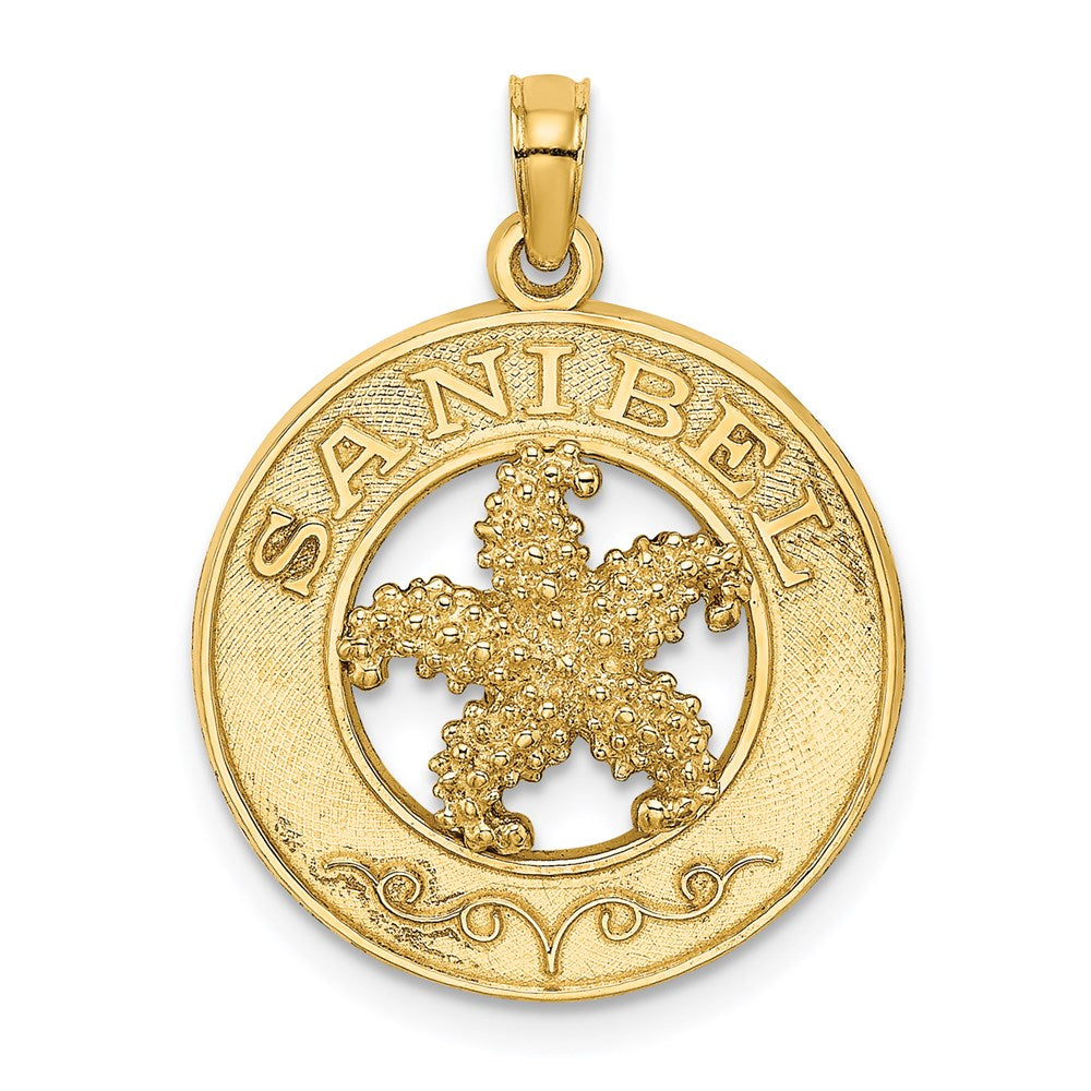 14k Yellow Gold SANIBEL w/Starfish Circle Charm