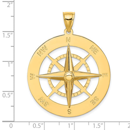 14k Yellow Gold Nautical Compass Charm