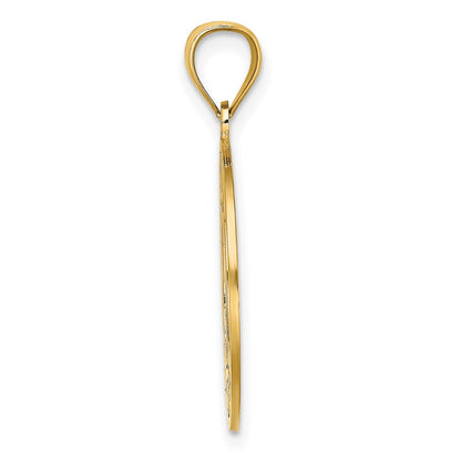 14k Yellow Gold SAINT THOMAS w/ Dolphins Charm