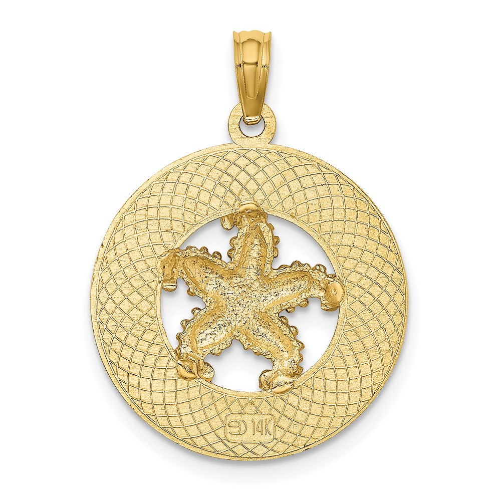 14k Yellow Gold MYRTLE BEACH w/Starfish Circle Charm