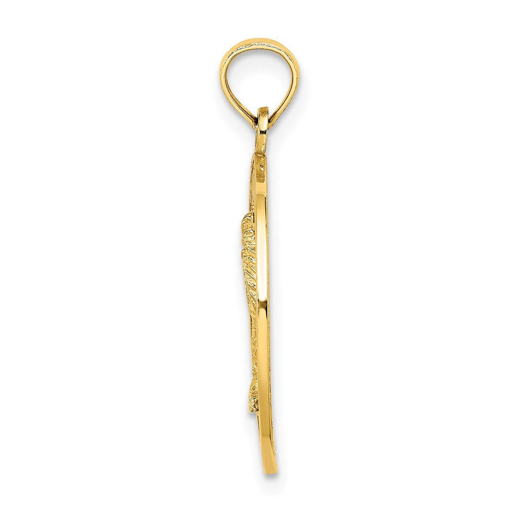 14k Yellow Gold HILTON HEAD SC Palm Tree Charm