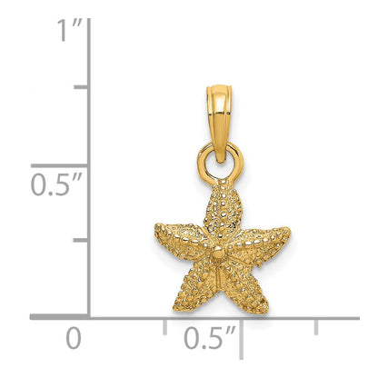 14k Yellow Gold Starfish Charm