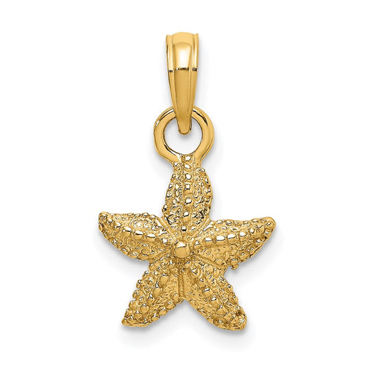 14k Yellow Gold Starfish Charm