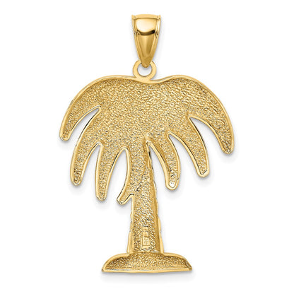 14k Yellow Gold Large Charleston Palm Tree Charm
