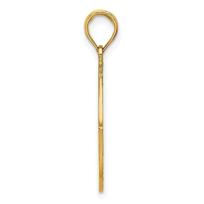 14k Yellow Gold LONG BEACH ISLAND w/ Dolphins Charm