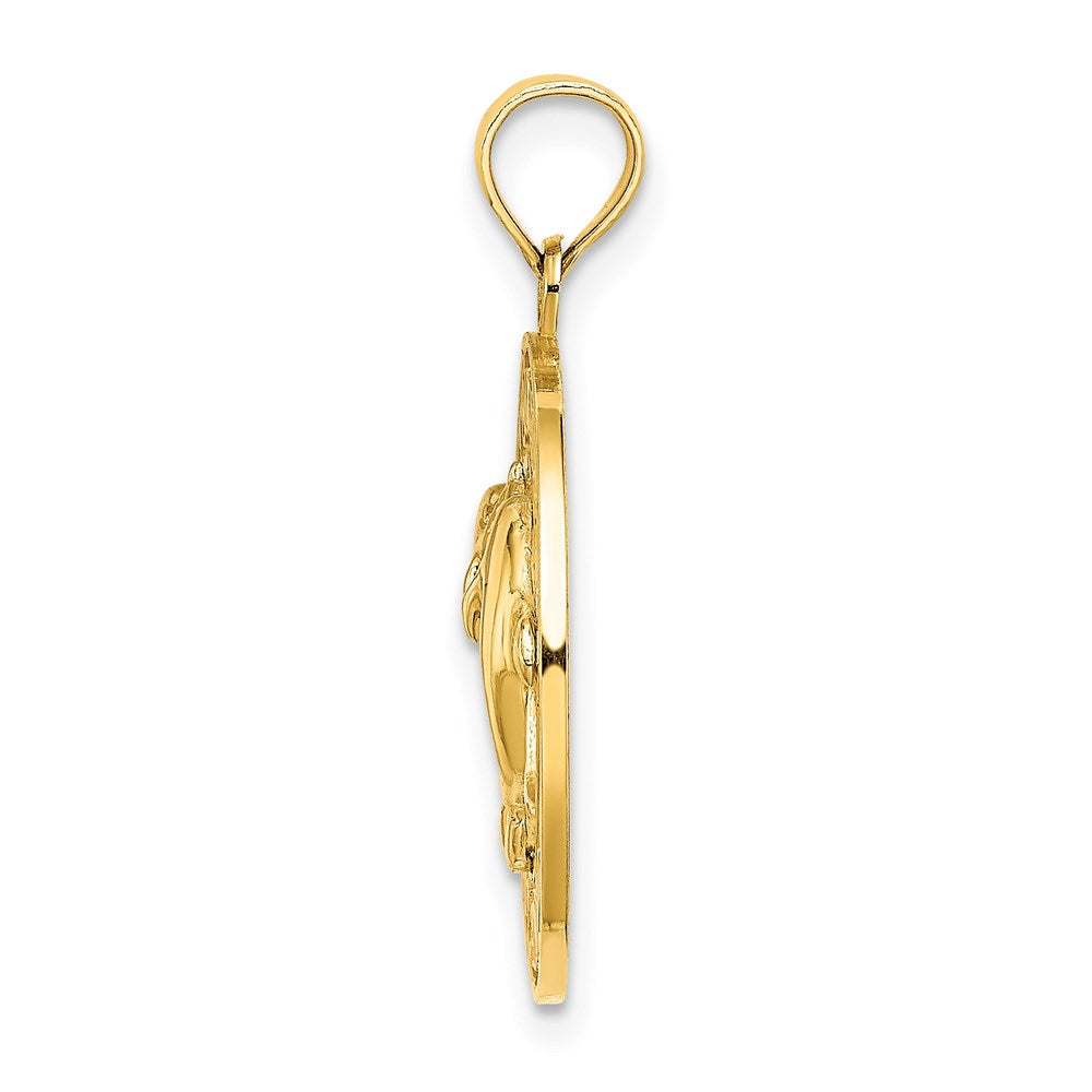 14k Yellow Gold HILTON HEAD ISLAND Dolphins Charm