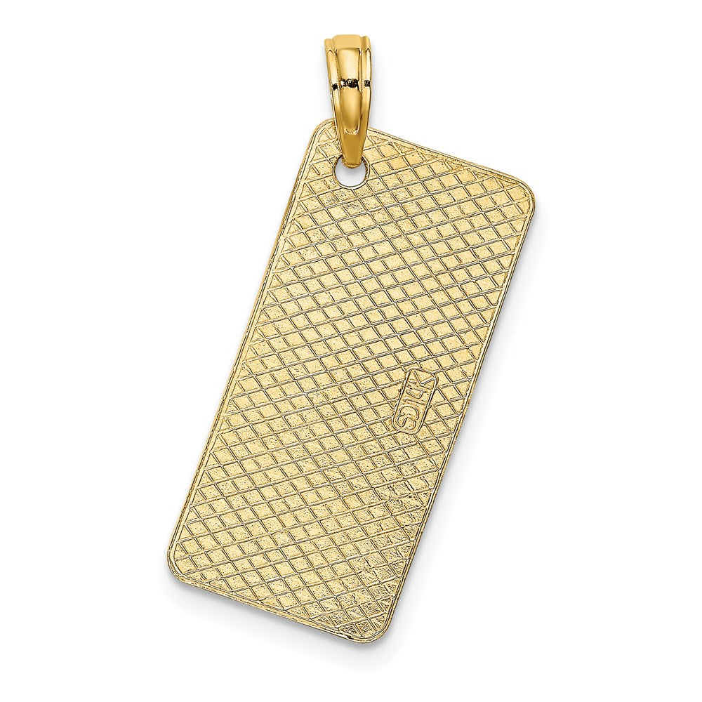 14k Yellow Gold NEW JERSEY-LBI (Long Beach Island) License Plate Charm