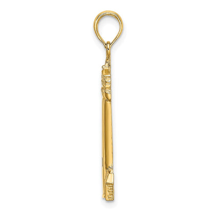 14k Yellow Gold Polished CAPE MAY Lighthouse Charm