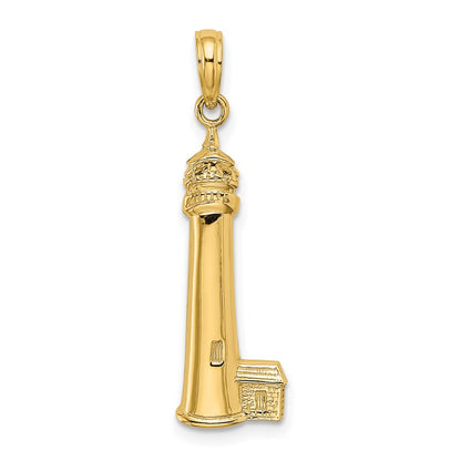 14k Yellow Gold Polished CAPE MAY Lighthouse Charm