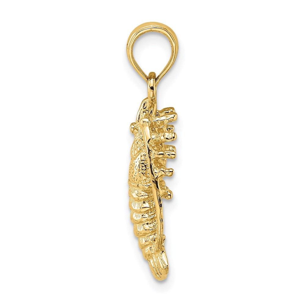 14k Yellow Gold Florida Lobster with Out Claws Charm